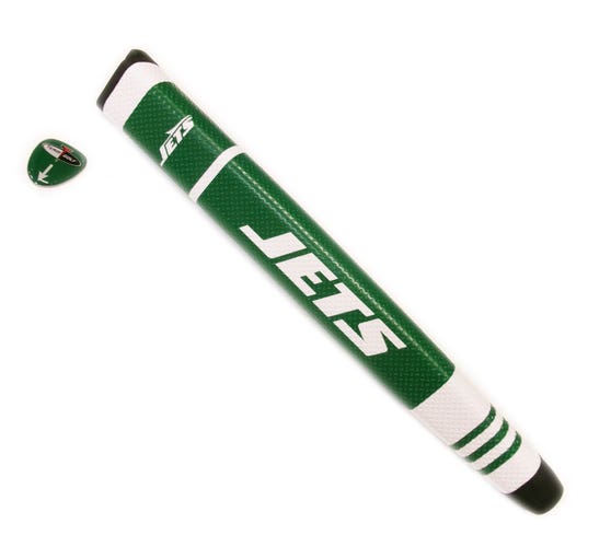 NEW Team Golf New York Jets Green/White Jumbo Putter Grip w/Ball Marker