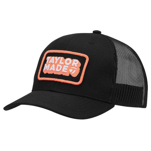 NEW 2025 TaylorMade Ventura Retro Trucker Black/Coral Snapback Adjustable Golf