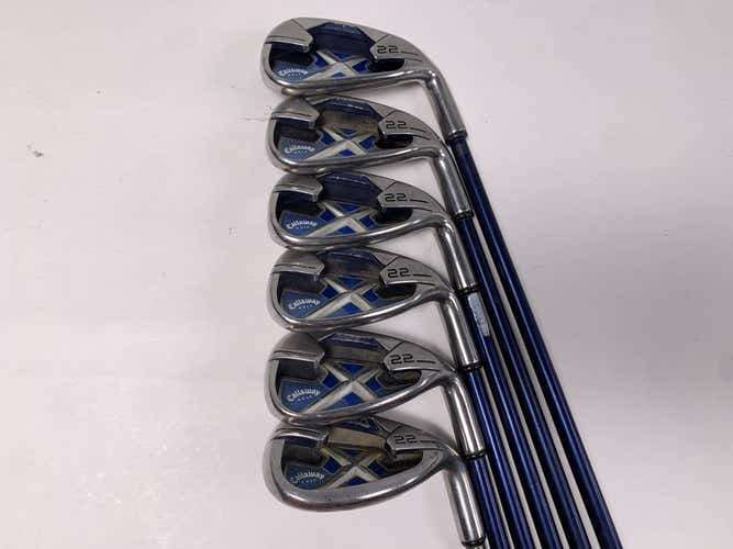 Callaway X-22 Iron Set 6-PW+SW 45g Ladies Graphite Womens RH