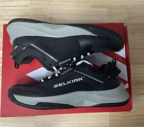 Selkirk Mens Court Strike Black/Gray Pickleball Shoes Size 10.5