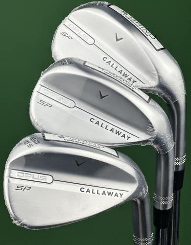 Callaway Opus SP Brushed Chrome Wedge Set 50-10, 54-10, 58-10 GW, SW, LW NEW!