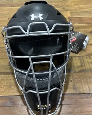 Under Armour Converge Solid Matte Catching Mask-Adult-Black (new)