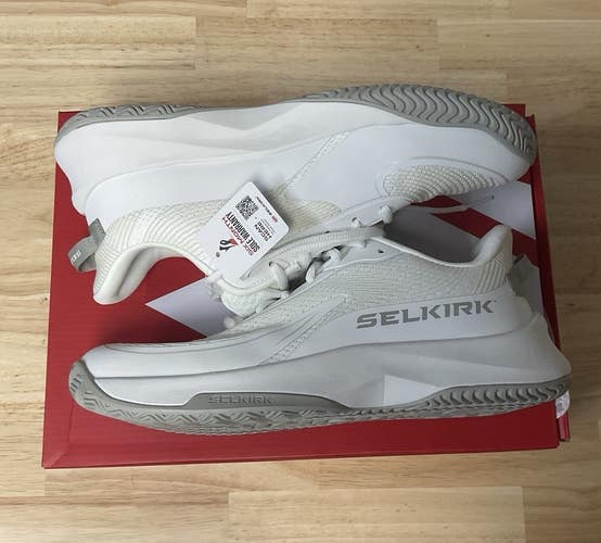Selkirk Mens Court Strike Pro White/LTGRAY Pickleball Shoes Size 11.5