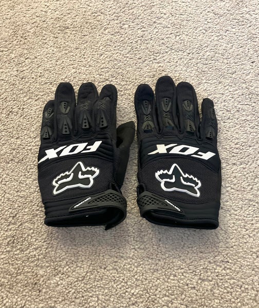 Fox Racing Dirtpaw Motocross Gloves in Black and White - Size L (VGUC)