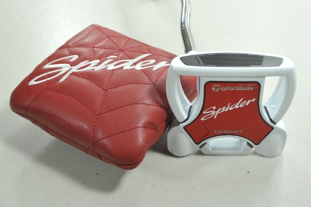 LEFT HANDED TaylorMade Spider Ghost White Double Bend 2024 35