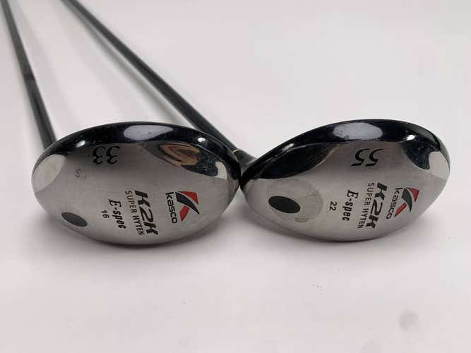 Kasco K2K 2 & 4 Hybrid Set 16* 22* K2K Ladies Graphite Womens RH