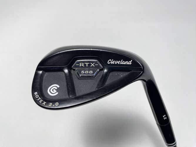 Cleveland 588 RTX 2.0 CB Black Satin Lob Wedge LW 58* 12 DG Wedge RH