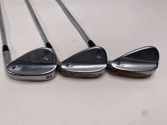 TaylorMade Milled Grind 3 Raw Chrome Wedge Set 50*9 |56*12 |60*10 S200 Stiff RH