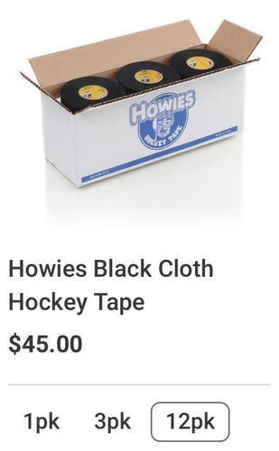 Howies 12-Pack Black Cloth Tape (New)