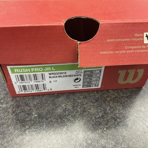 Kids Wilson Rush Pro Jr L Size 13K Junior Tennis Shoes