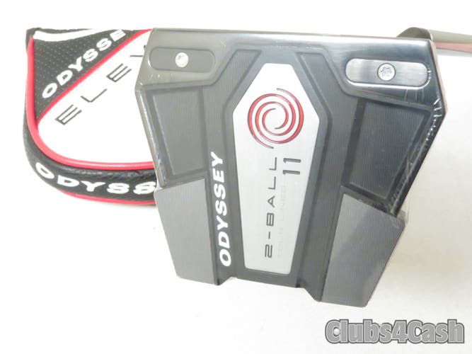 Odyssey 11 ELEVEN 2-Ball Putter Slant Neck 35" +Cover ... NEW