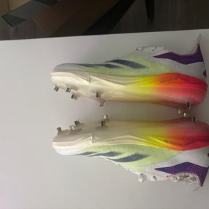 White Men's Size M 9.0 (W 10.0) Adult Adidas Adizero Low Top Metal (Used)