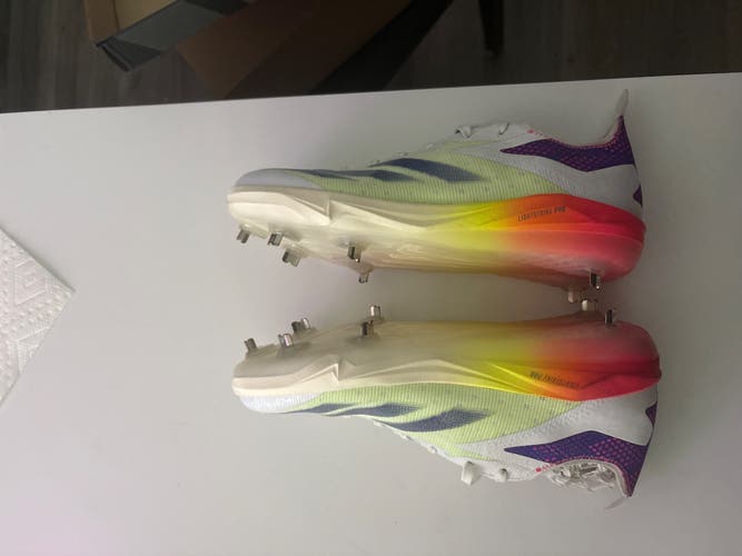 White Men's Size M 9.0 (W 10.0) Adult Adidas Adizero Low Top Metal (Used)