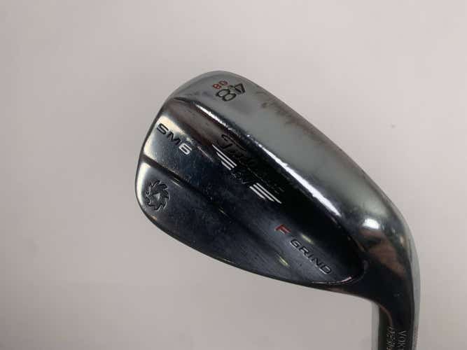 Titleist Vokey SM6 Tour Chrome Gap Wedge GW 48* 8 Bounce F-Grind Wedge RH