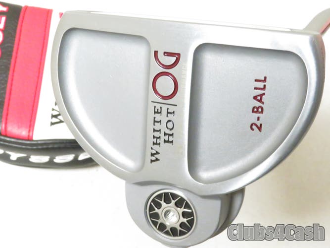 Odyssey White Hot OG 2 Ball Putter Single Bend 35" +Cover ... Near MINT
