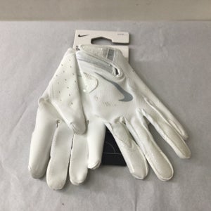 White Small Adult Nike Vapor Jet 8.0 Gloves (Used)