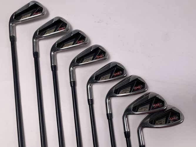 Callaway Razr X Iron Set 4-PW+SW 75g Regular Graphite Mens LH