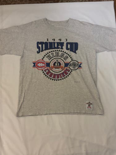 Vintage 1993 Starter Montreal Canadiens vs Los Angeles Kings NHL Stanley Cup Size L