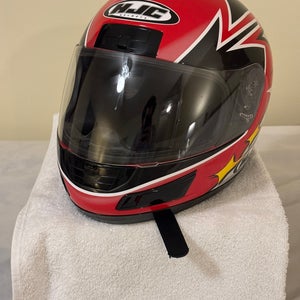 HJC CL-12 Fusion 2 Motorcycle Helmet Full Facemask Red Excellent Condition Large