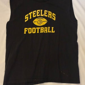 Vintage NFL Pittsburgh Steelers Football AFC North Sleeveless T Shirt Men’s L
