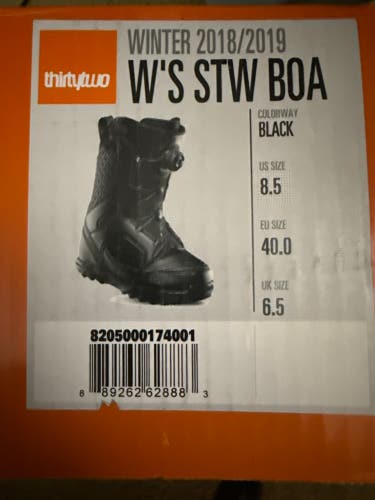 Women's Size M 7.5 (W 8.5) Thirty Two STW BOA Snowboard Boots (New)