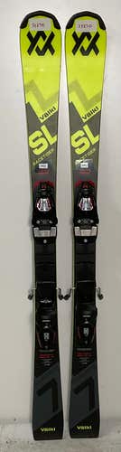 Kid's 2025 Volkl 122cm Racetiger SL Demo Skis With Marker Comp 8 Bindings (Used) (SY2710)