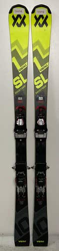 Kid's 2025 Volkl 136cm Racetiger SL Demo Skis With Marker Comp 10 Bindings (Used) (SY2712)