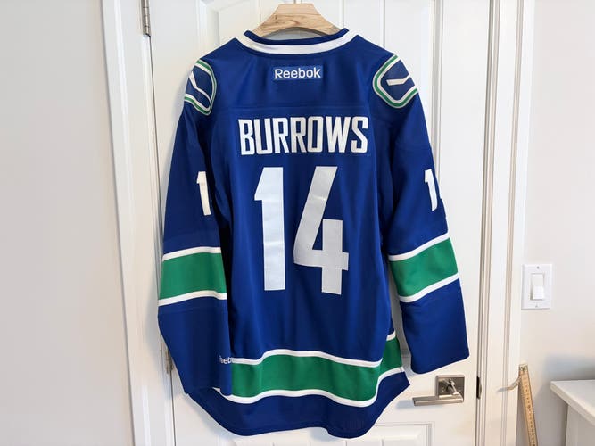 Authentic Reebok Vancouver Canucks Alex Burrows Blue Orca Jersey Size XXL 2XL
