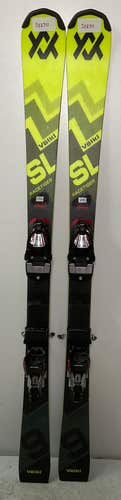 Kid's 2025 Volkl 129cm Racetiger SL Jr Demo Skis With Marker Comp 10 Bindings  (Used) (SY2711)