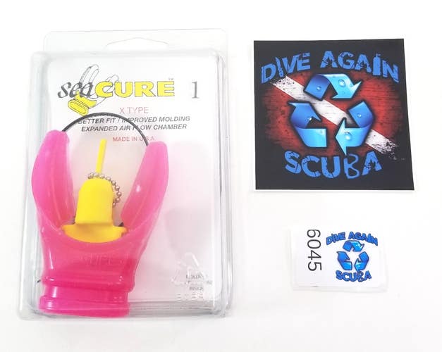 Scuba Diving SeaCURE X Type Moldable Mouthpiece Pink 1 NEW Mouth Piece