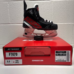 2023 CCM JetSpeed FT670 Hockey Skates Wide Width Size 5.5 (New)