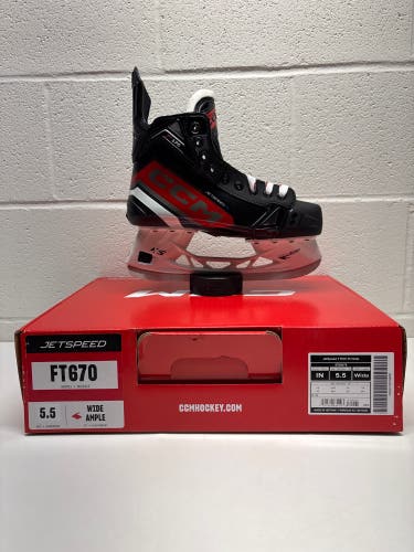 2023 CCM JetSpeed FT670 Hockey Skates Wide Width Size 5.5 (New)