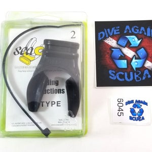 Scuba Diving SeaCURE X Type Moldable Mouthpiece Black 2 NEW Mouth Piece