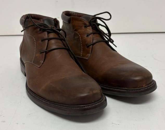 Johnston & Murphy Brown Sheepskin Leather Chukka Boots US Men's 13 EXCELLENT