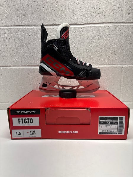 2023 CCM JetSpeed FT670 Hockey Skates Wide Width Size 4.5 (New)