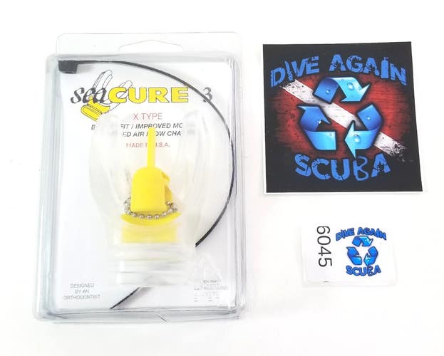 Scuba Diving SeaCURE X Type Moldable Mouthpiece Clear 3 NEW Mouth Piece