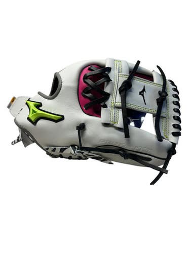 Used Mizuno GPSF-80DD RH Throw Fastpitch Gloves White And Pink 12" 11835-S000203984
