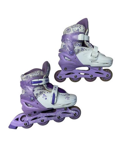 Used LOVE INLINE SKATES Junior Rec Fitness Skates Purple Adjustable 11835-S000204006