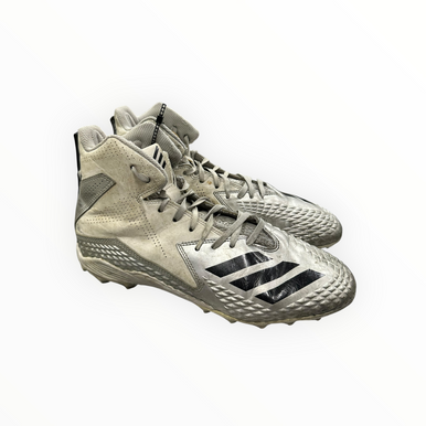 Used Adidas Adult FB Cleats Grey Senior 8.5 11375-S000368826