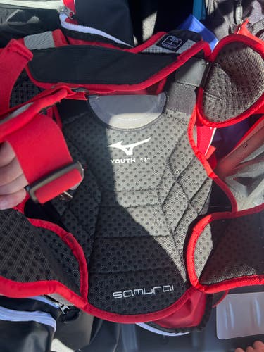 Red Mizuno Catcher's Set