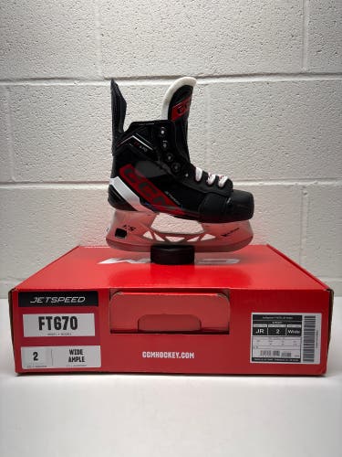 2023 CCM JetSpeed FT670 Hockey Skates Wide Width Size 2 (New)