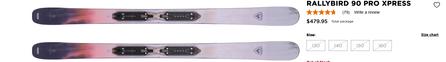 NEW RALLYBIRD 90 PRO 160 cm no bindings