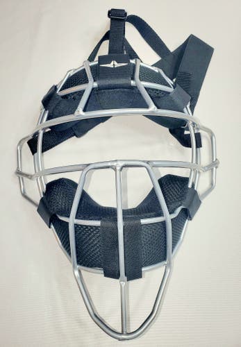 New All-Star S7 Catchers/Umpires Mask (Silver/Black)