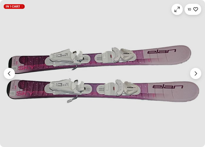 NEW Elan Sky Kids Ski Girls 100cm uflex + Size Adjustable EL 4.5 GW Bindings on skis