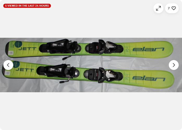 Elan JETT 2026 Kids Skis 90cm Uflex with Size Adjustable EL 4.5 GW Bindings on skis