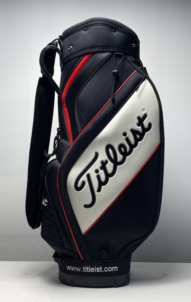 Titleist Display Staff Golf Bag Black/Red/White 6-Way Divide Strap Golf Bag