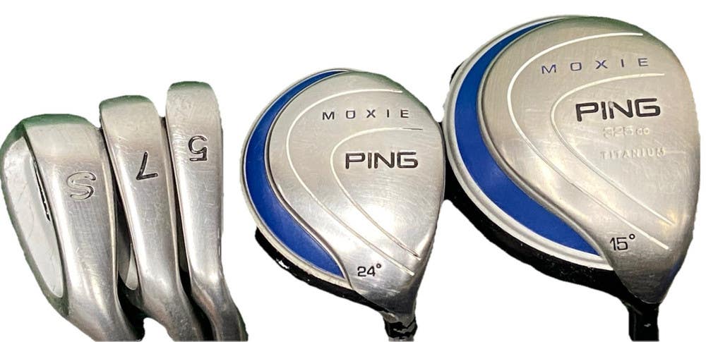 Ping Moxie 5-Piece Junior Golf Set Driver,3w,5i,7i,SW RH Graphite 57-60" Youth