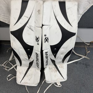 Senior Size 35 Inch Bauer GP XR8 Pro Sizing Ice Hockey Goalie Leg Pads.