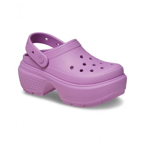 Crocs Stomp 209347-6WQ Clogs Men's US 5 Pink Slip On Platform Shoes GBO2612