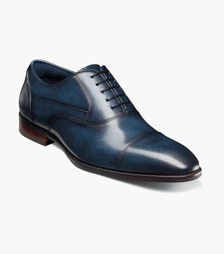 Stacy Adams Kallum 25568-410 Kallum Oxford Men 8 Navy Cap Toe Dress Shoe HTAT293